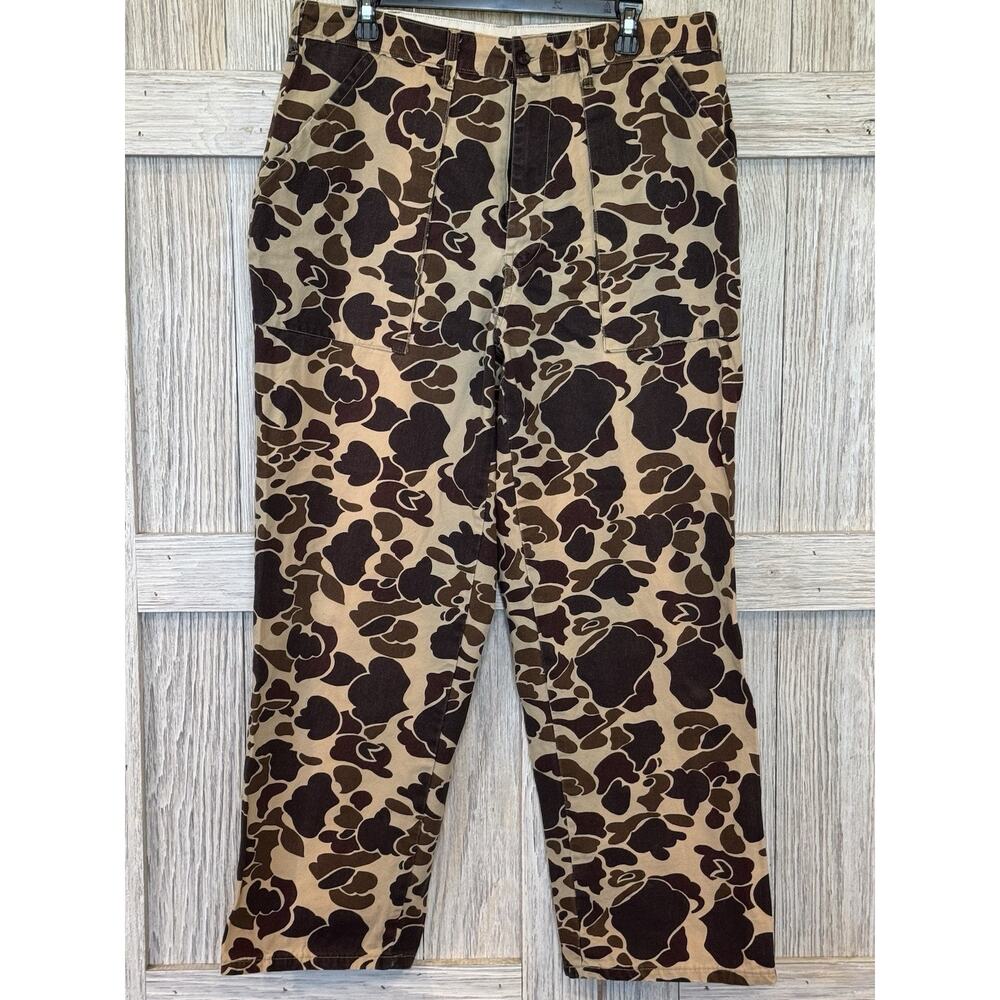 Vintage Winchester Duck Camo Hunting Work Pants Size Large